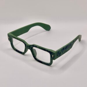 Vintage Square Glasses (Green)