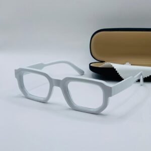 White Frame with Transparent Lense