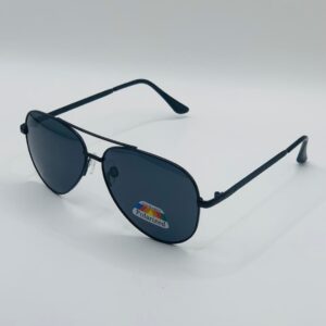 All black Aviator Shape Sunglass