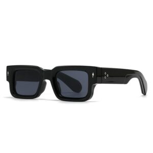 Bold Square Frame Sunglasses- Black